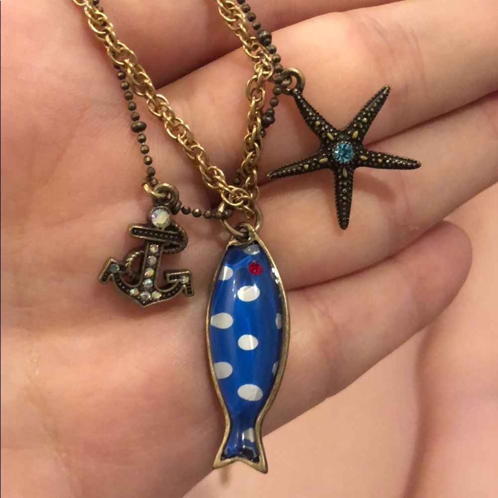 Betsey Johnson Summer Aquatic Chain Necklace